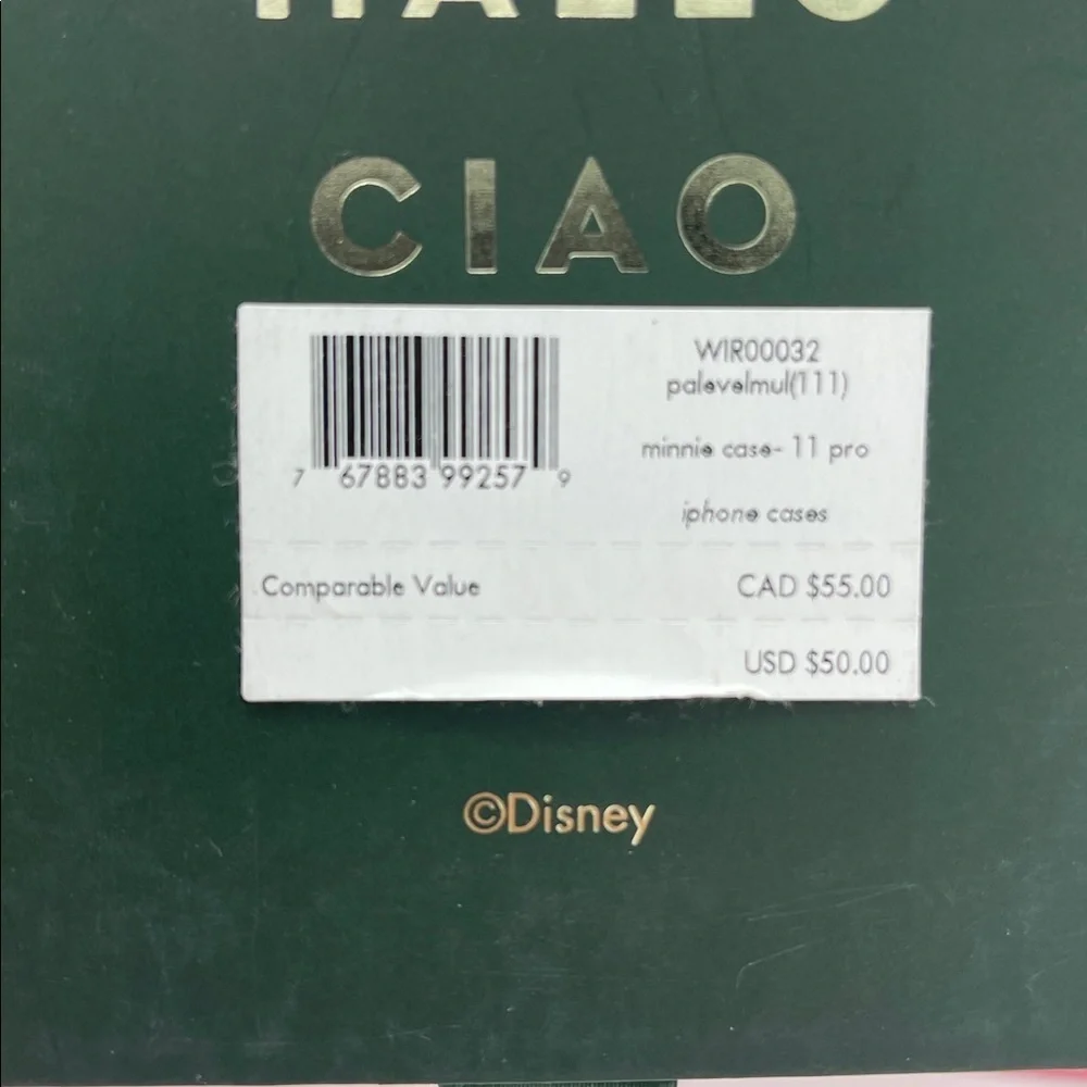 Kate Spade Minnie Mouse Iphone 11 PRO Case New In Box Color Palevelmulti NWT